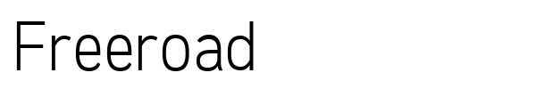 Freeroad font preview